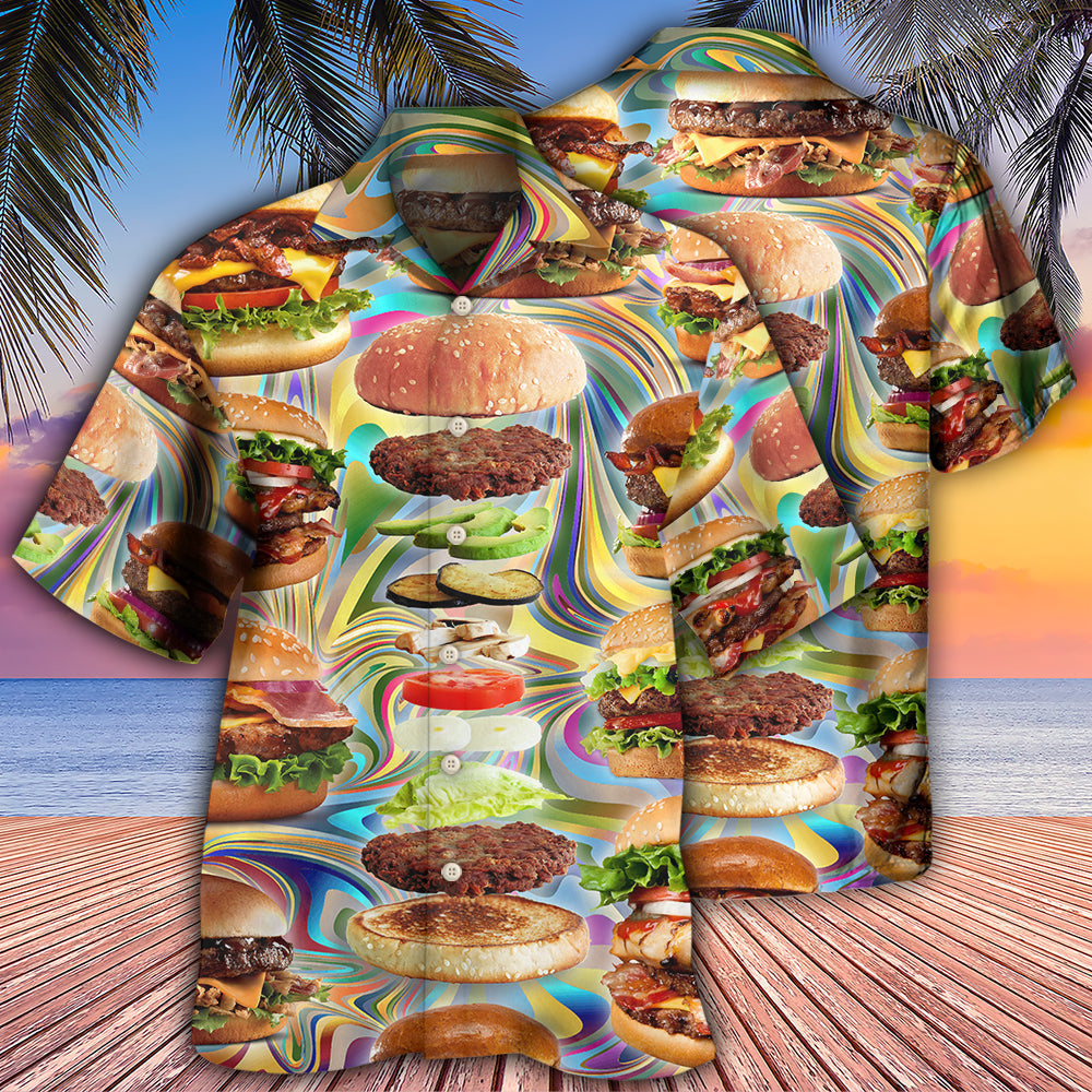 Food Lover My Love Is For Hamburger  - Hawaiian Shirt