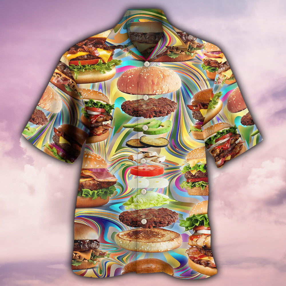 Food Lover My Love Is For Hamburger  - Hawaiian Shirt