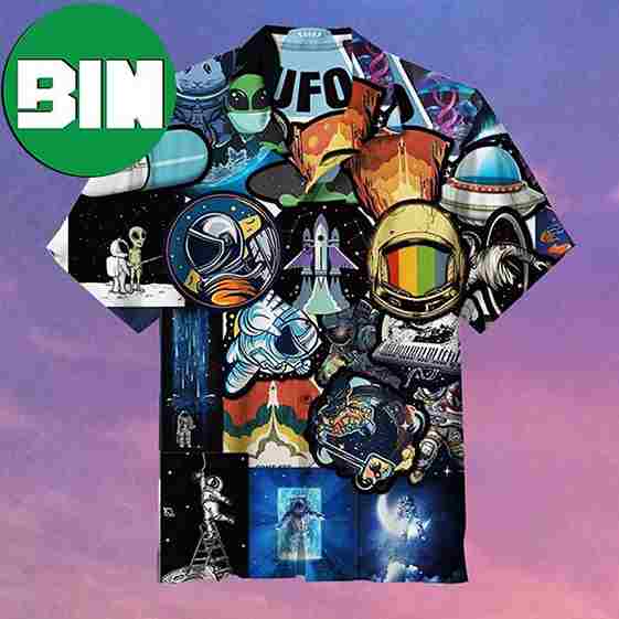 NASA Space Cartoon Summer Hawaiian Shirt