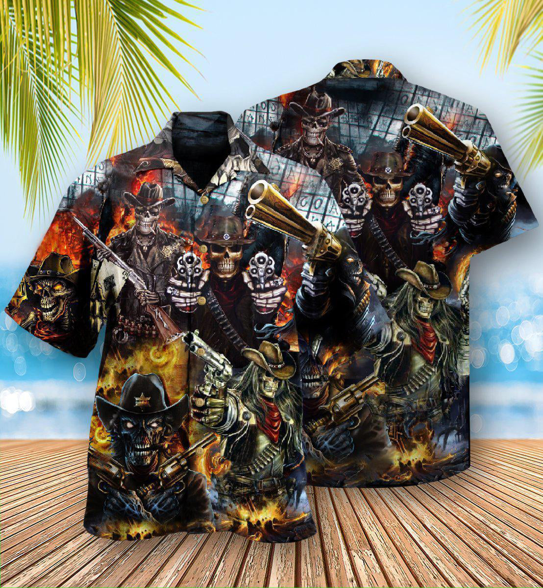 Skull No Guts No Glory Dark - Hawaiian Shirt