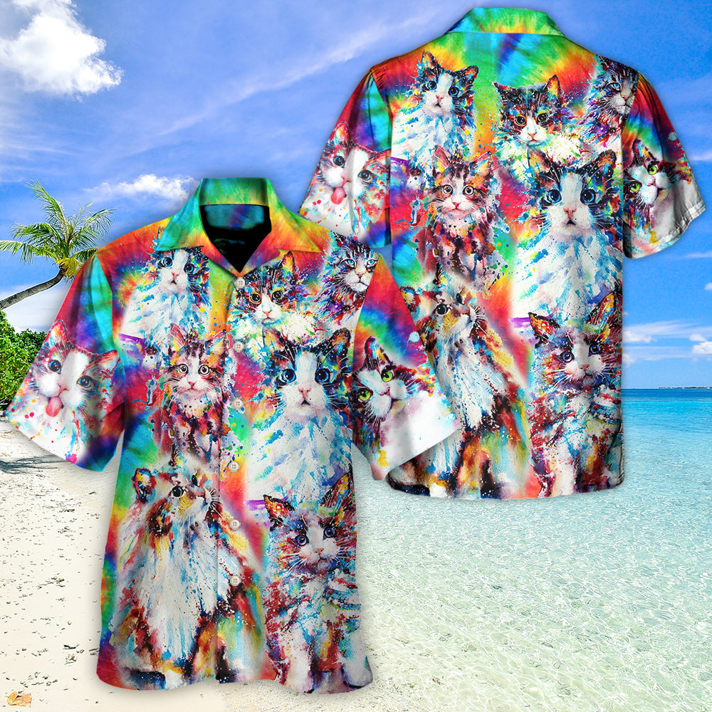 Cat Baby Angel Color - Hawaiian Shirt