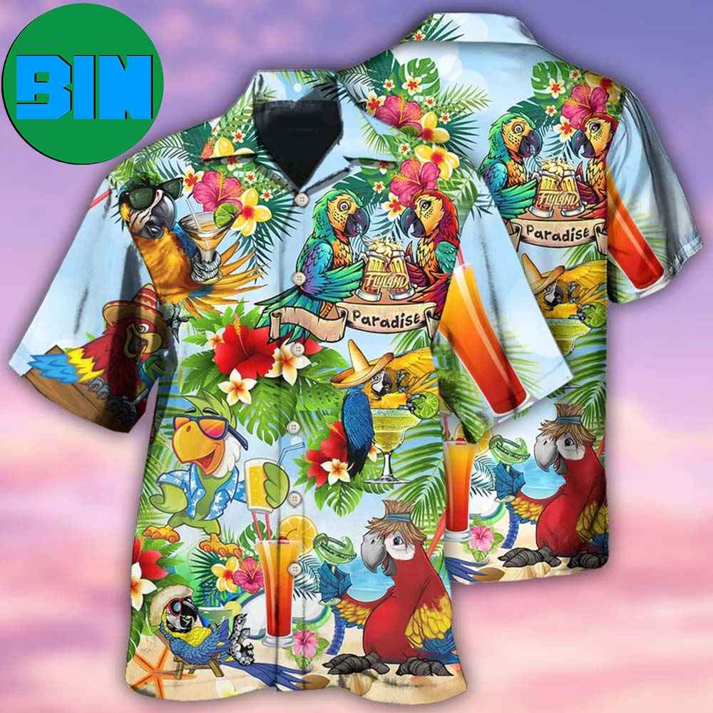 Parrot Love Life Happiness Style Summer Hawaiian Shirt