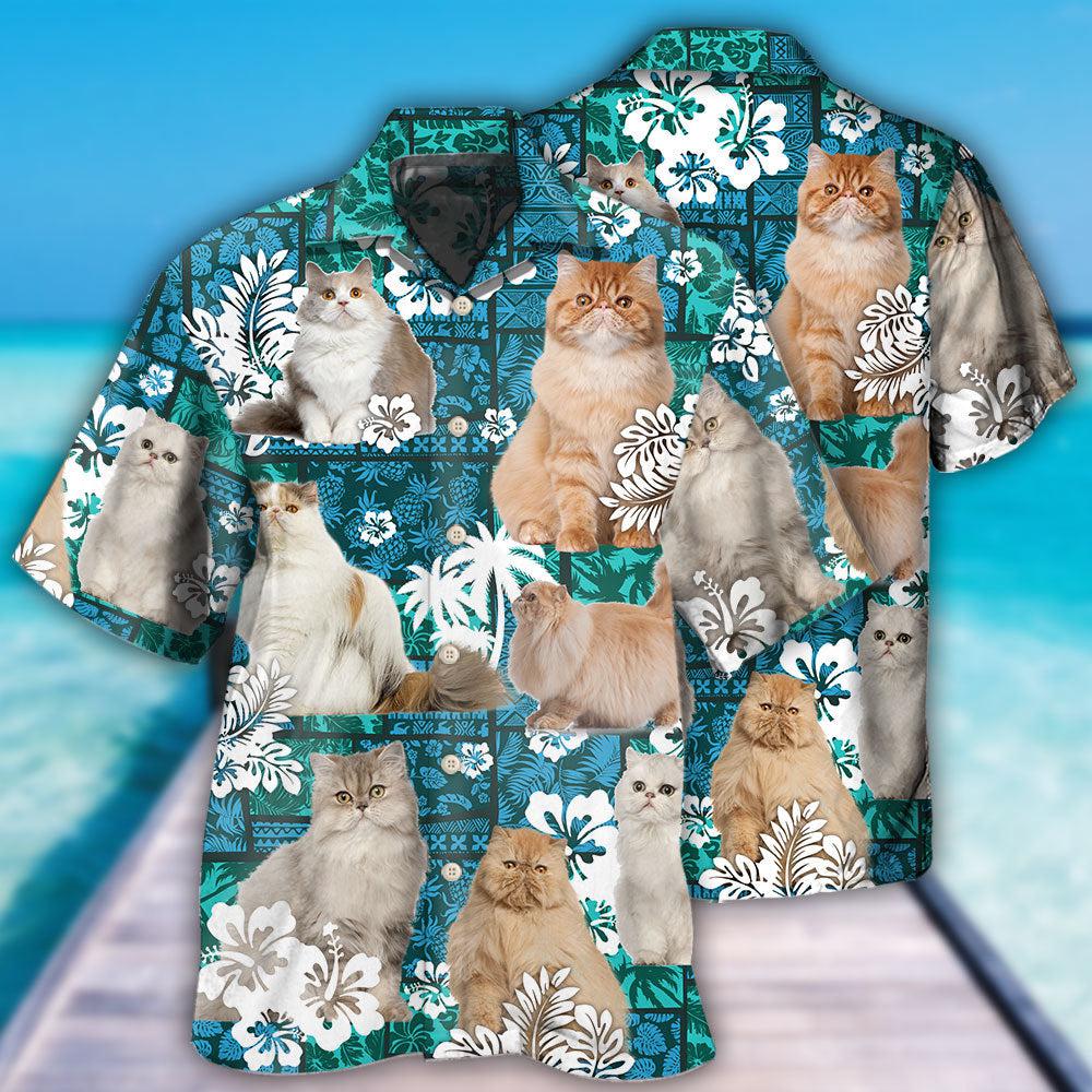 Cat Persian Cat Lover Tropical - Hawaiian Shirt