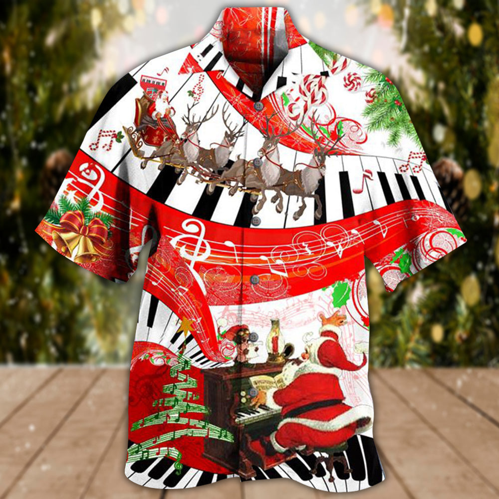 Piano Music Merry Christmas Love - Hawaiian Shirt