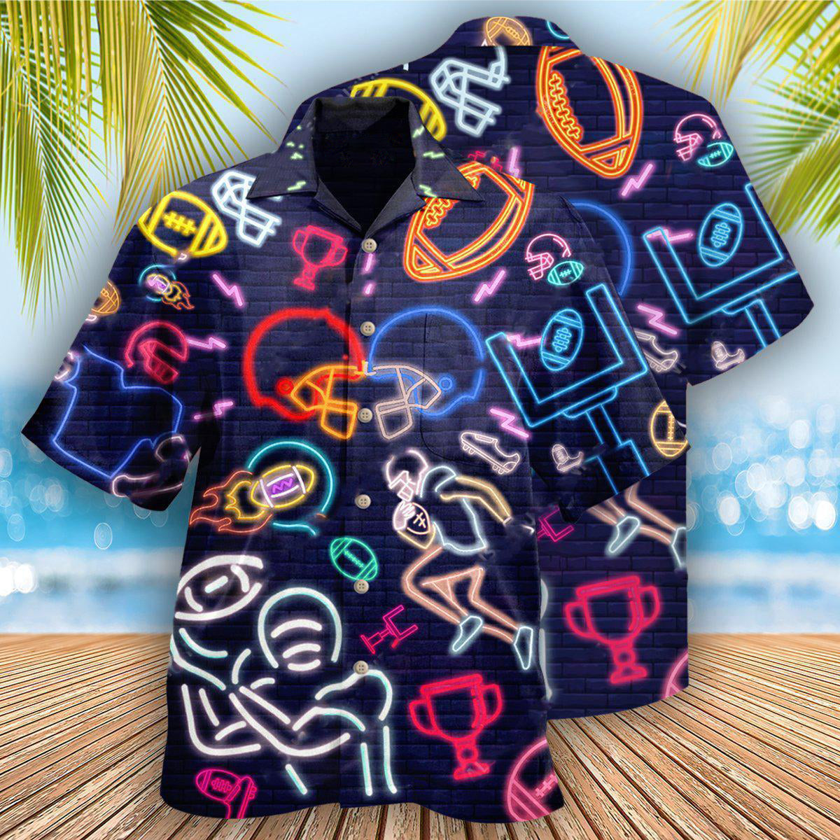American Football Play Like A King - Hawaiian Shirt