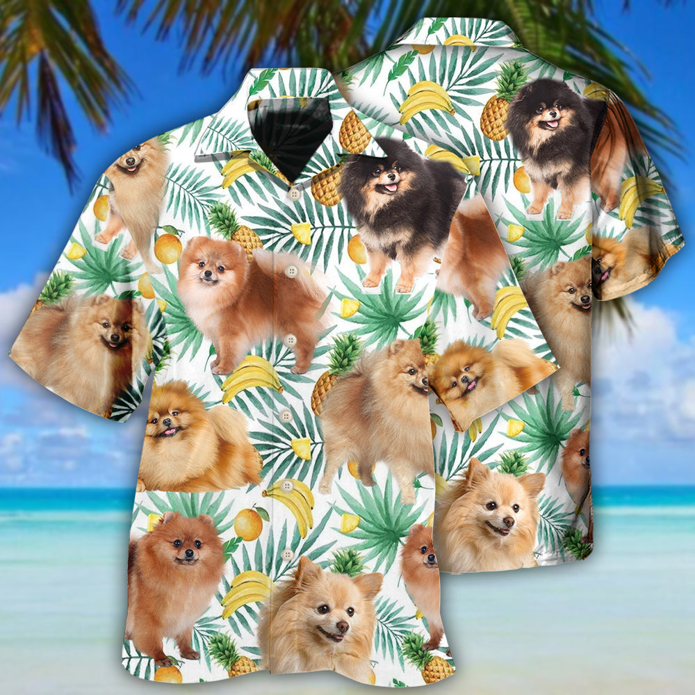 Pomeranian Dog Banana Fun Art – Hawaiian Shirt