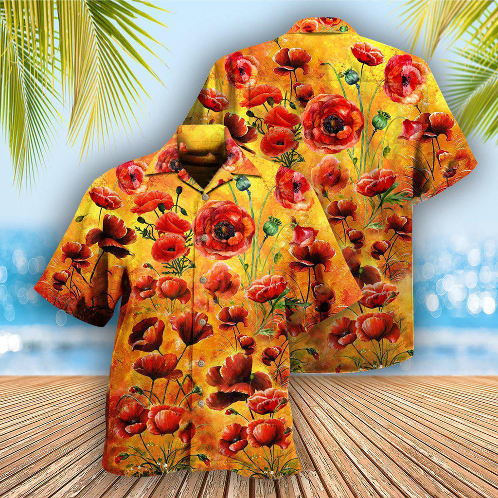 Poppy Flowers Lest We Forget - Hawaiian Shirt