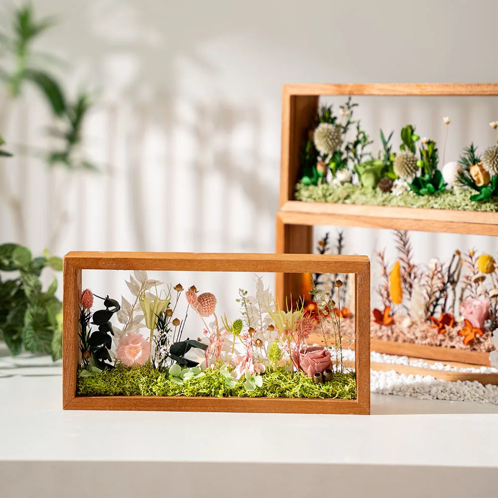 Kids Handmade Preserved Flower DIY Craft Kit With Photo Frame Tools Home Decor Birthday Gift