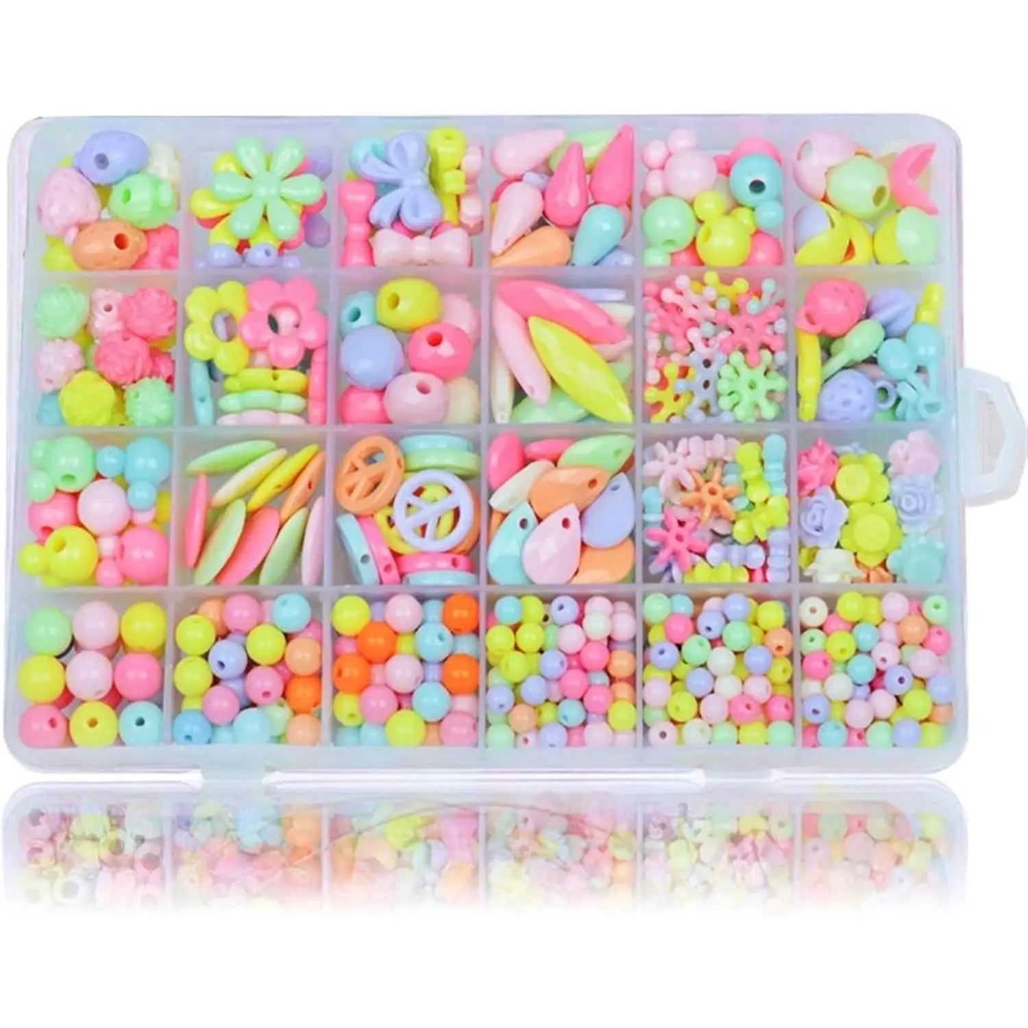 500pcs Clay Beads Bracelet Making Kit Friendship Bracelet with Needle Cord DIY Arts Crafts Gift Toy for Kids Classroom Exchange