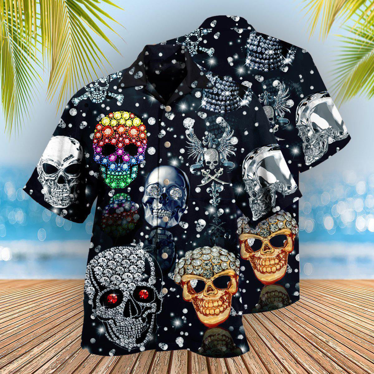 Skull Shiny Diamond - Hawaiian Shirt