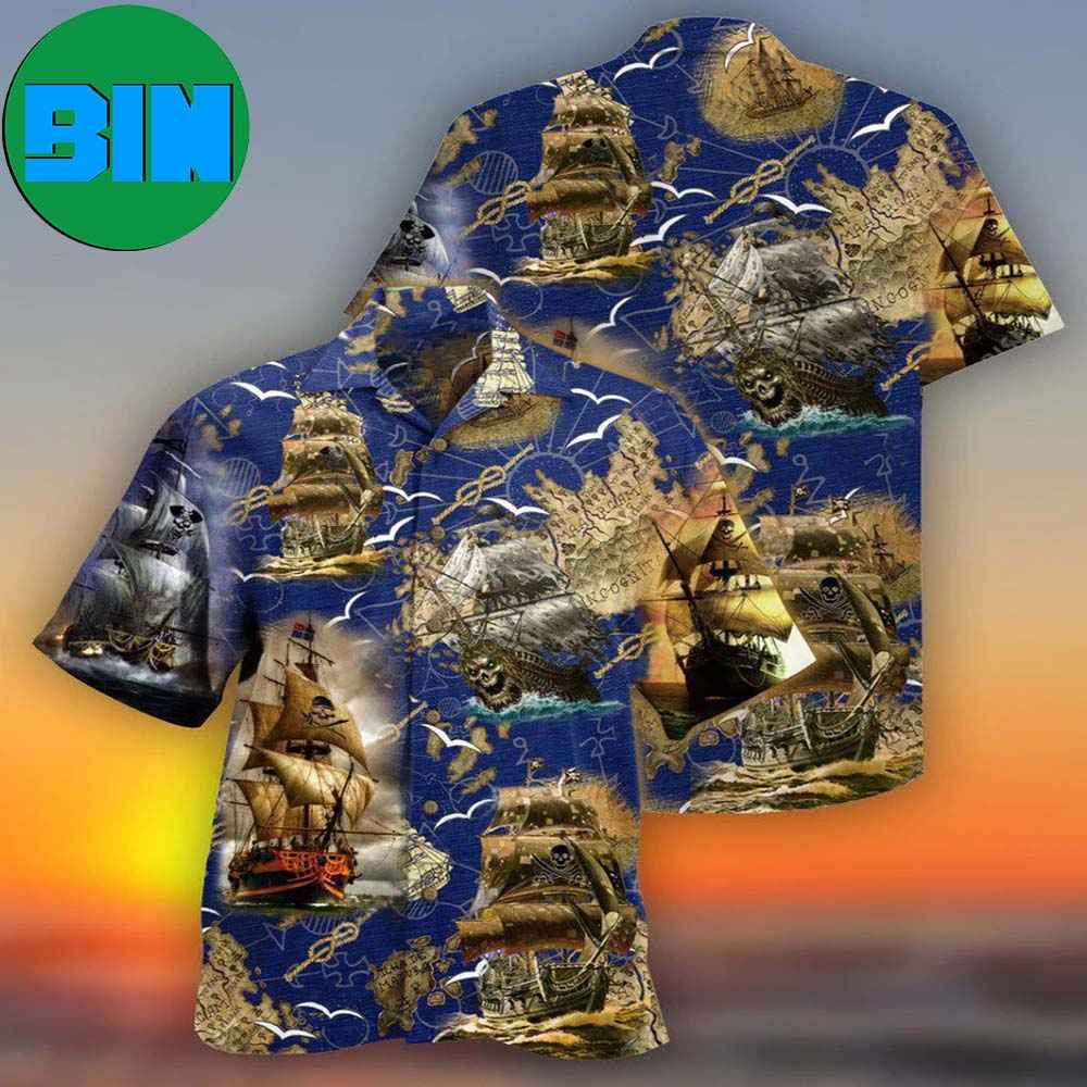 Ship Amazing Pirate Ship Tropical Hawaiian Shirt