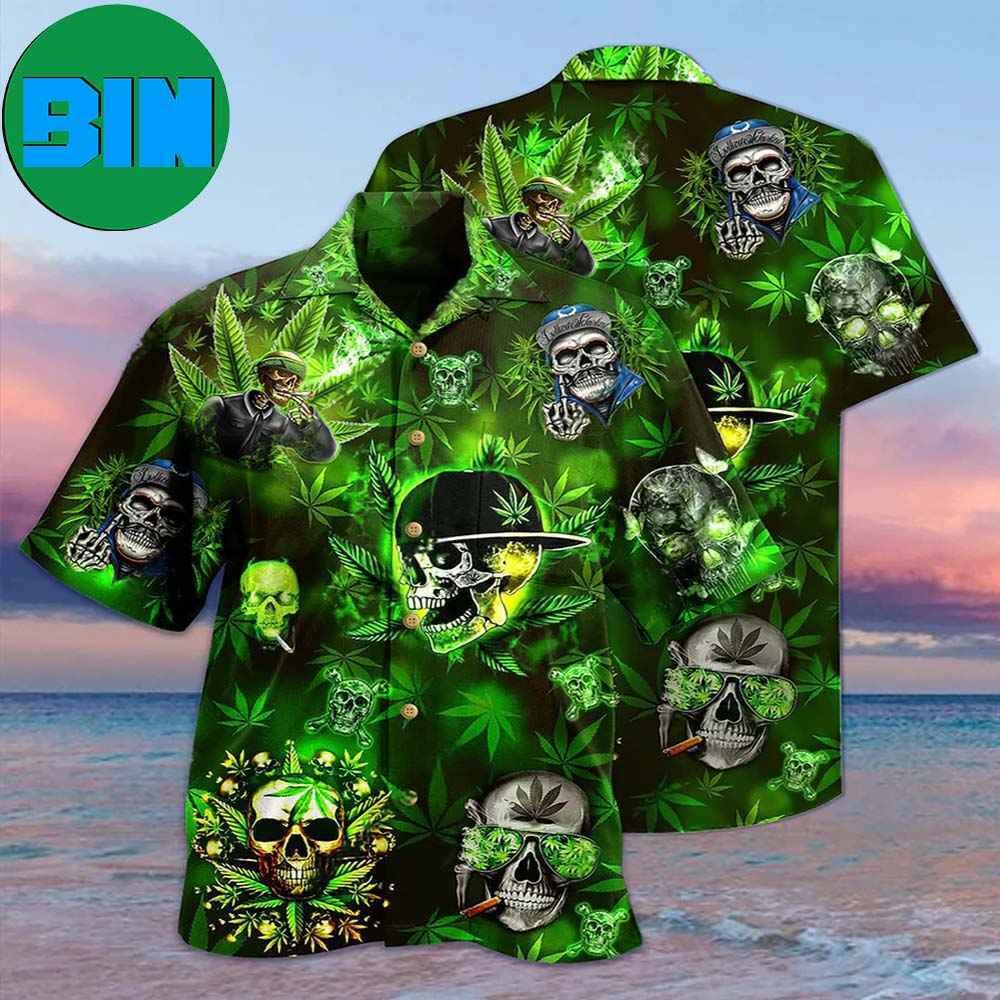 Skull Let's Get High Tropical Hawaiian Shirt