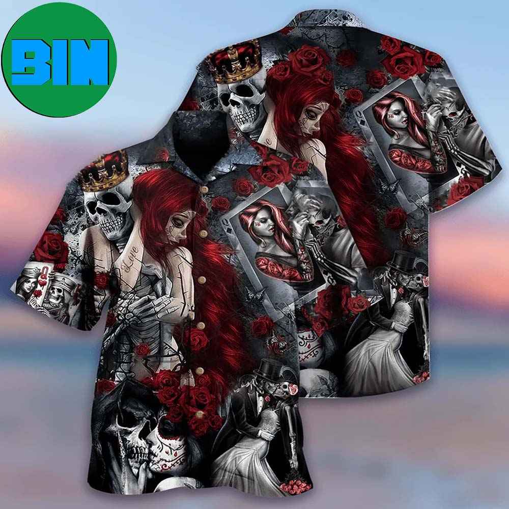 Skull Love Is Life Tropical Hawaiian Shirt