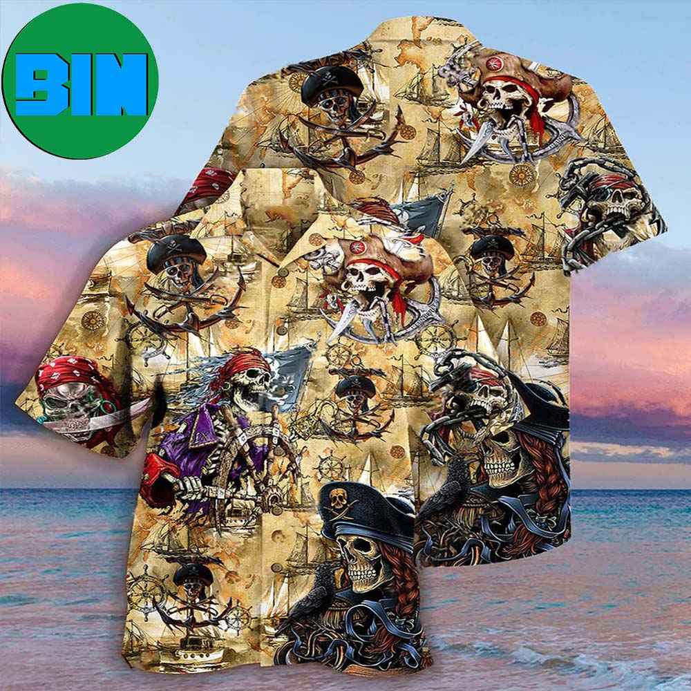 Skull Pirate Amazing Cool Tropical Hawaiian Shirt