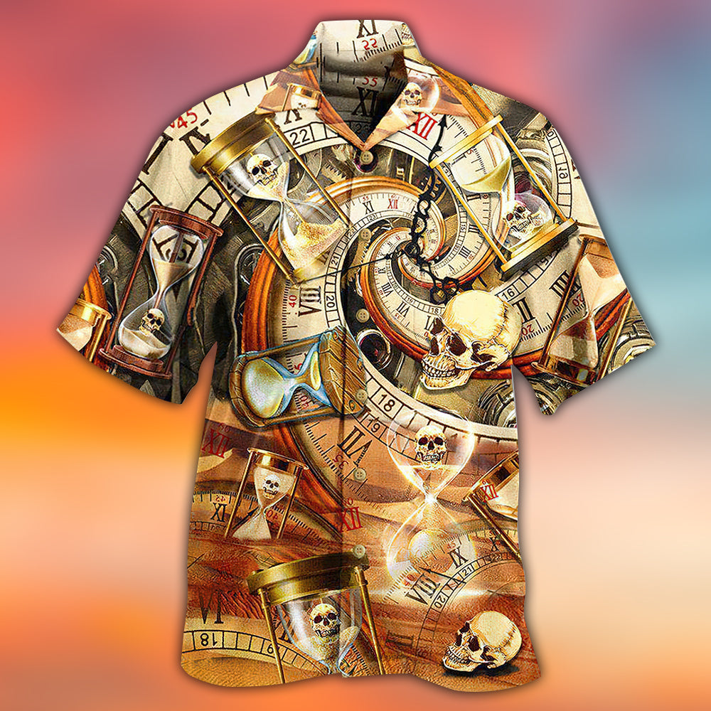 Skull All Knows Value Of Time - Hawaiian Shirt