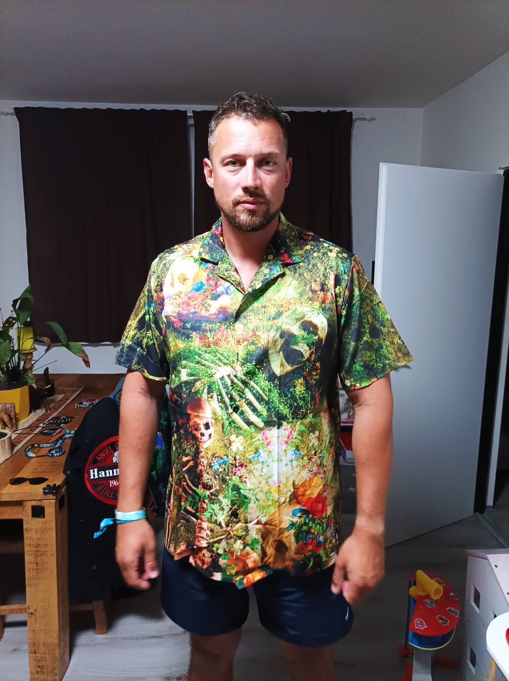 Skull Flower Skeleton Forever - Hawaiian Shirt