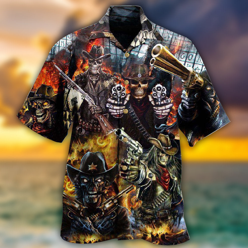 Skull No Guts No Glory Dark - Hawaiian Shirt