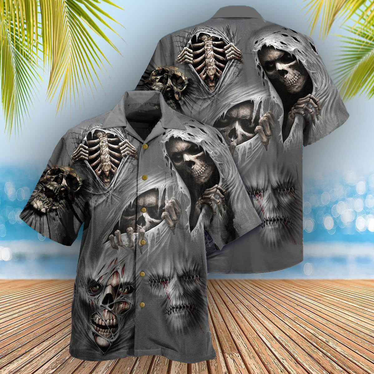 Skull What Scares You Excites Me - Hawaiian Shirt