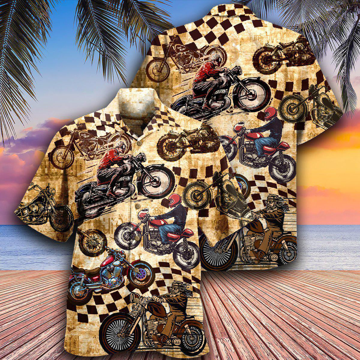 Motorcycle Some Need Therapy I Have My Motorcycle I'm Happy - Hawaiian Shirt