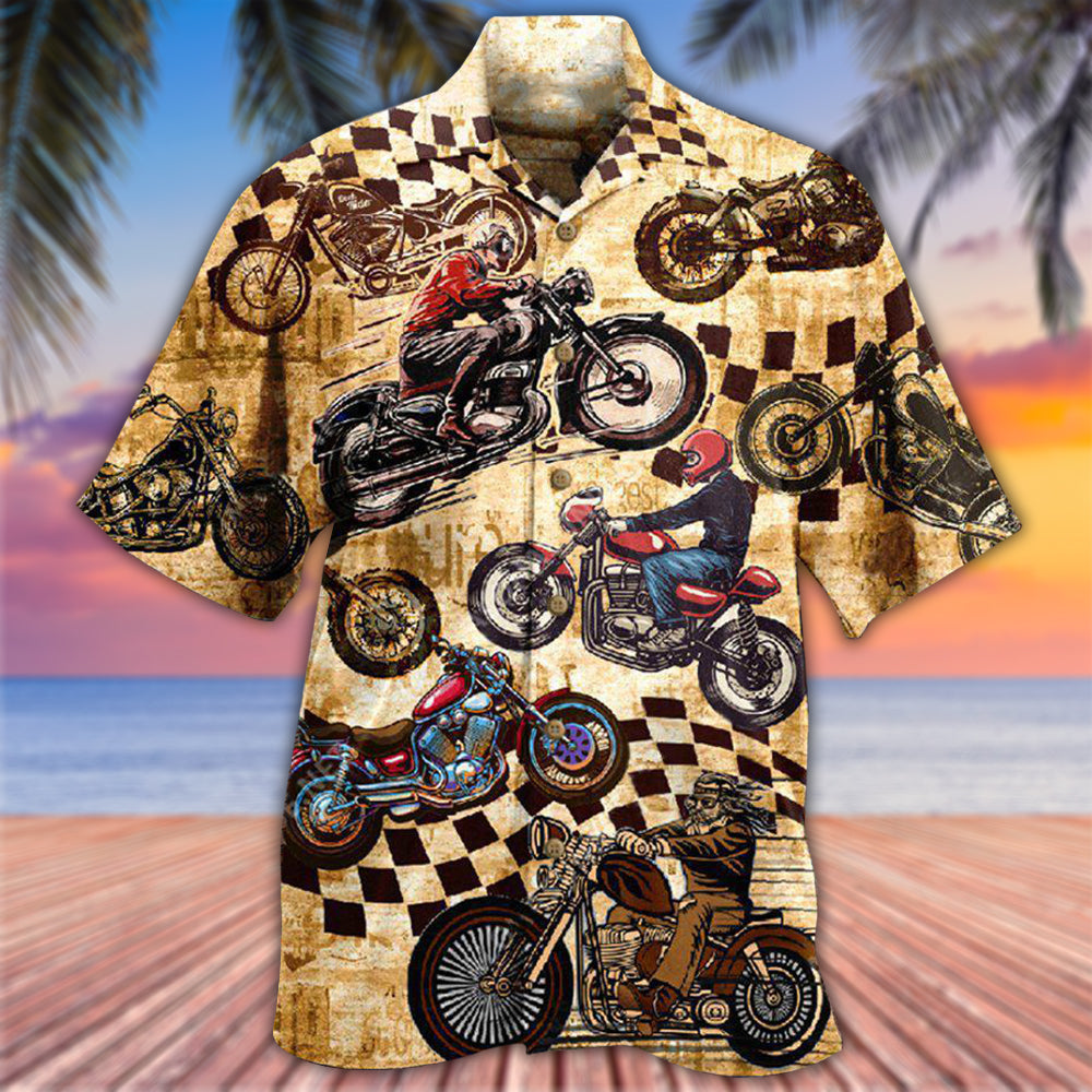 Motorcycle Some Need Therapy I Have My Motorcycle I'm Happy - Hawaiian Shirt