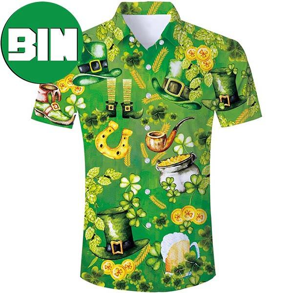 St Patrick's Day Shamrock 2023 Funny Summer Hawaiian Shirt