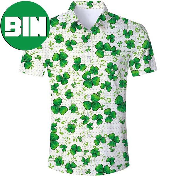 St Patrick's Day Shamrock Funny Summer Hawaiian Shirt