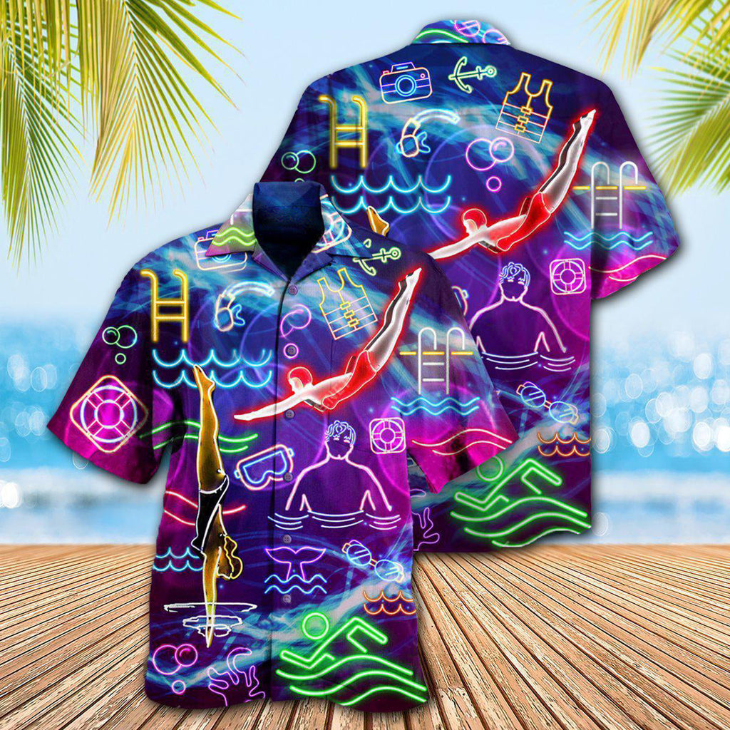 Swimming With Your Heart Swimming - Hawaiian Shirt