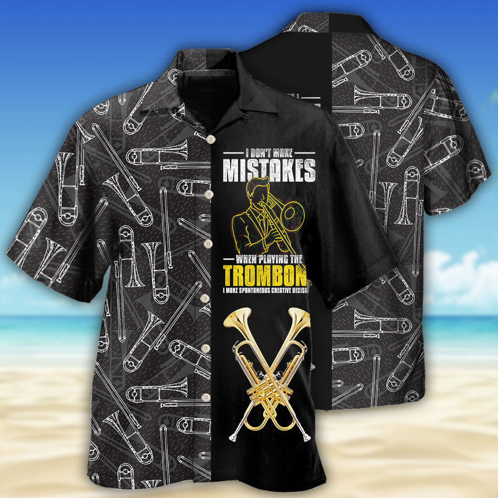 Trombone Music Lover Black Style - Hawaiian Shirt