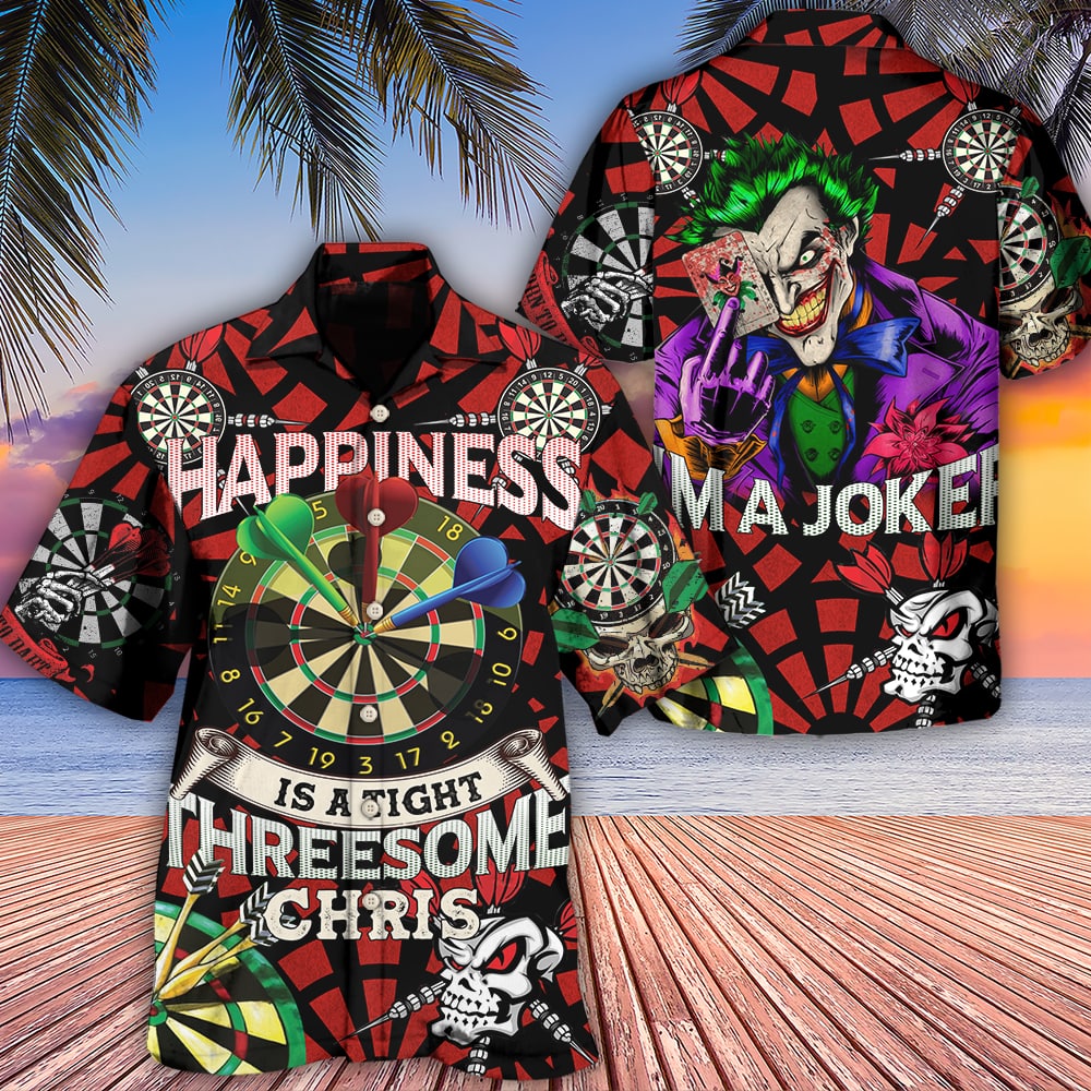 Darts Happiness Black And Red Style - Hawaiian Shirt