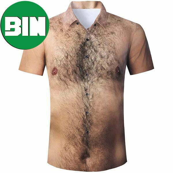 Ugly Hairy Chest Funny Summer All Over Print Hawaiian Shirt