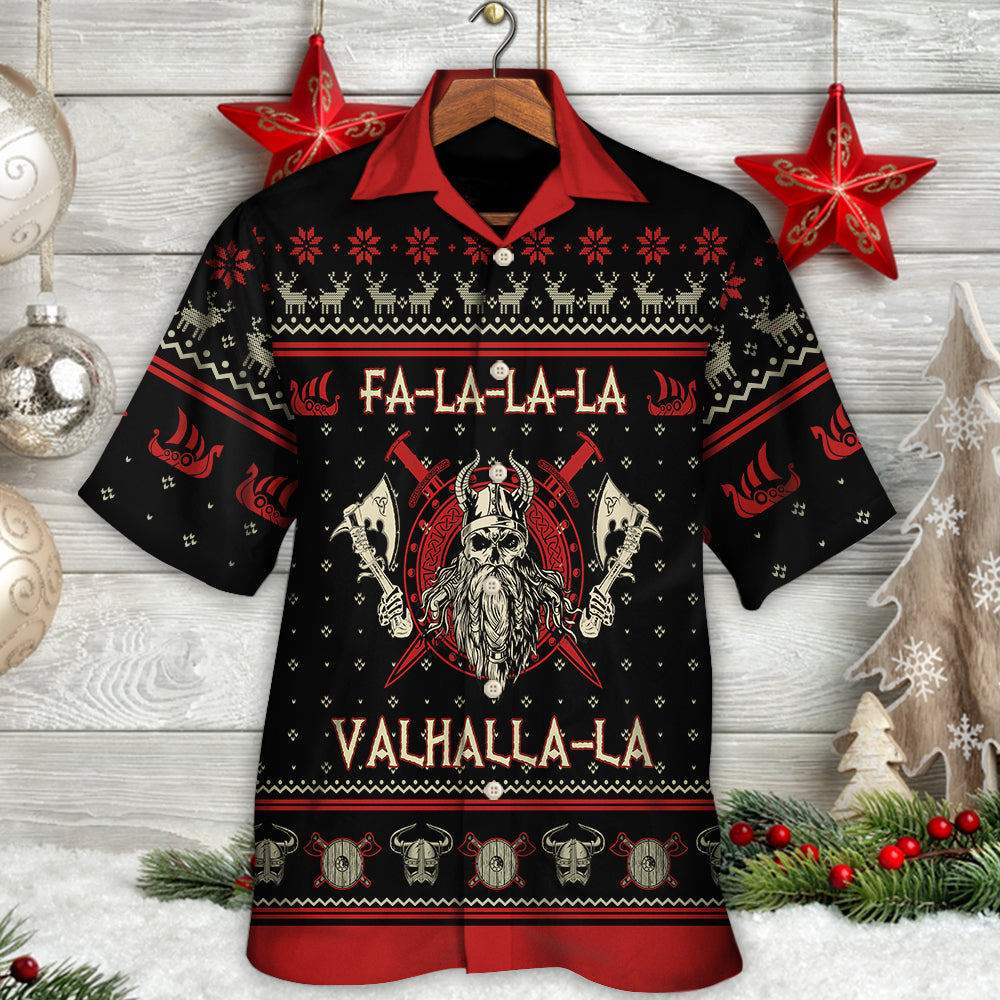 Viking Valhalla Black And Red - Hawaiian Shirt