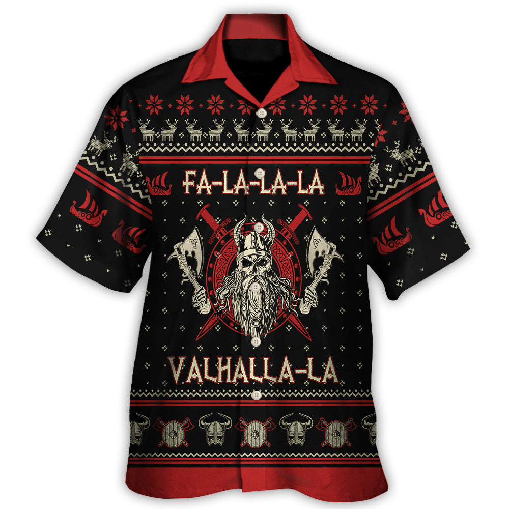 Viking Valhalla Black And Red - Hawaiian Shirt