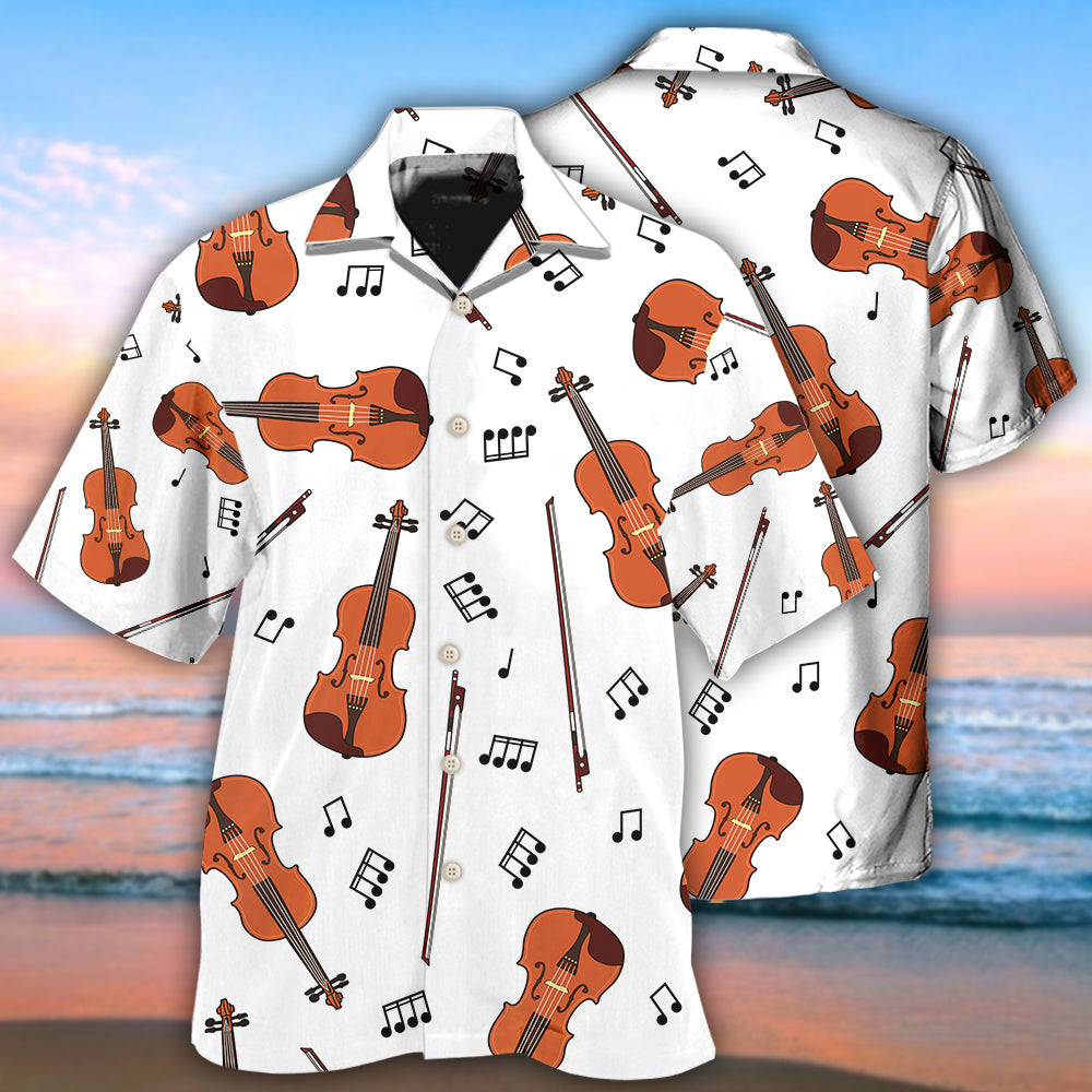 Violin Basic Style Music Notes - Hawaiian Shirt