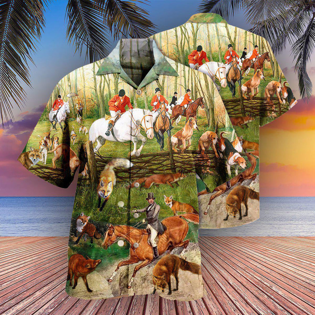 Fox Hunting Weekend Forecast 100 Chanceof - Hawaiian Shirt