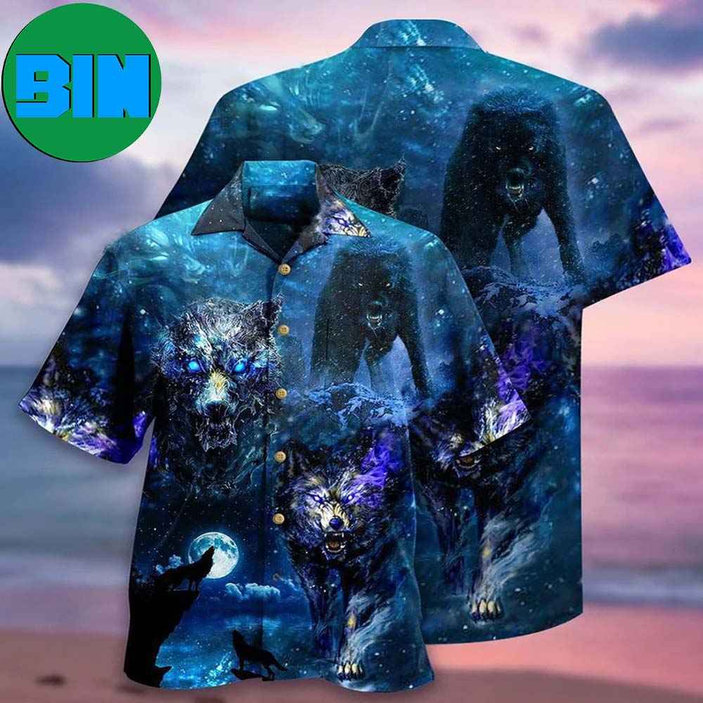 Wolf What Doesn't Kill Me Better Run Fast Tropical Hawaiian Shirt