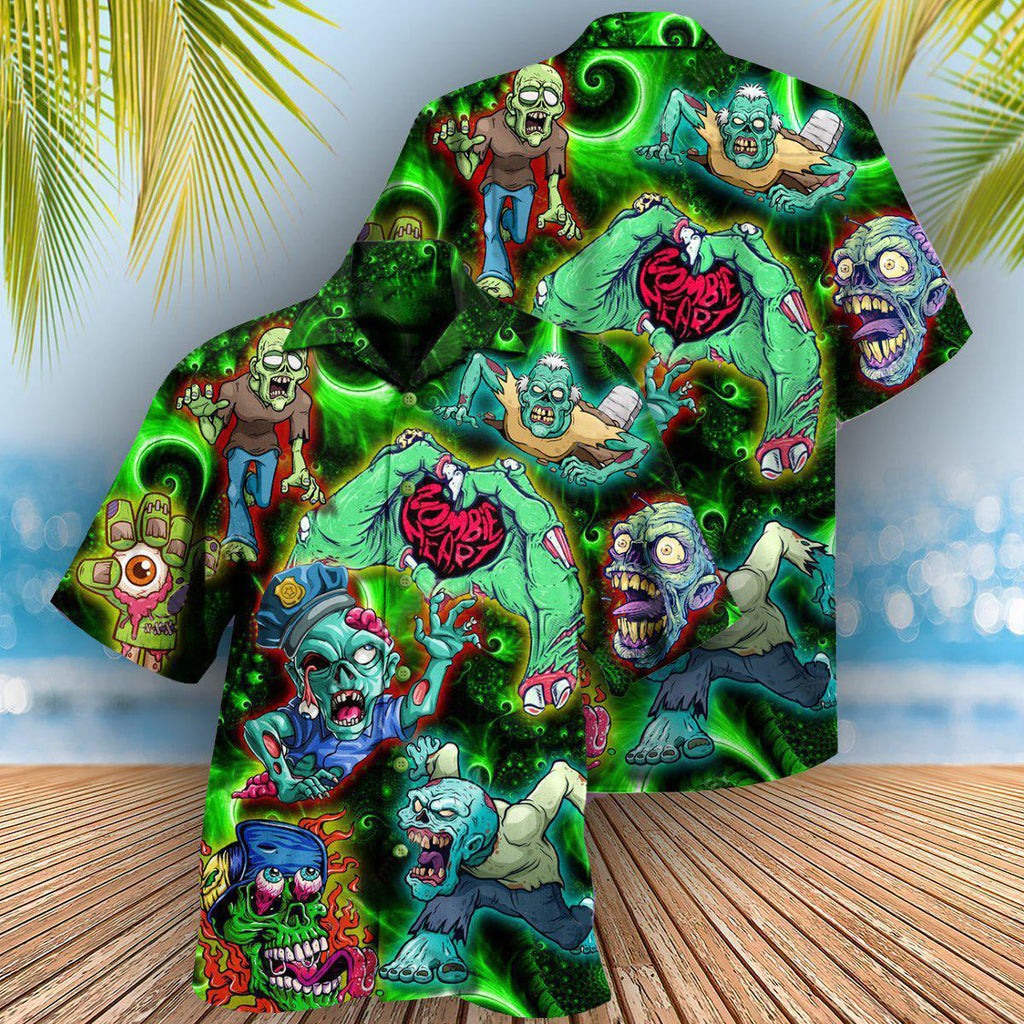 Zombie Eat Brains You're Safe - Hawaiian Shirt