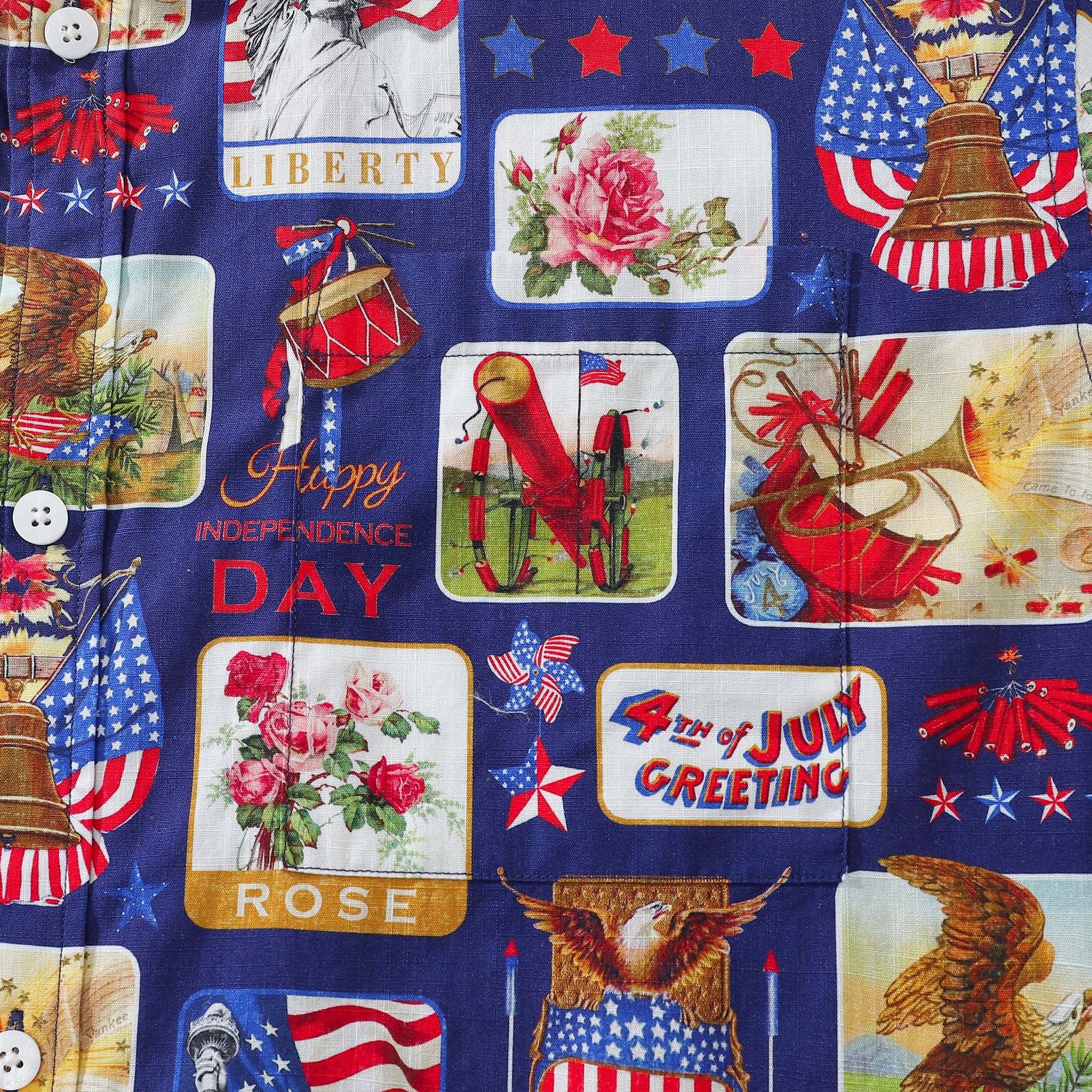 Hawaiian Shirts For Men Independence Day Shirt Short Sleeve By Amy