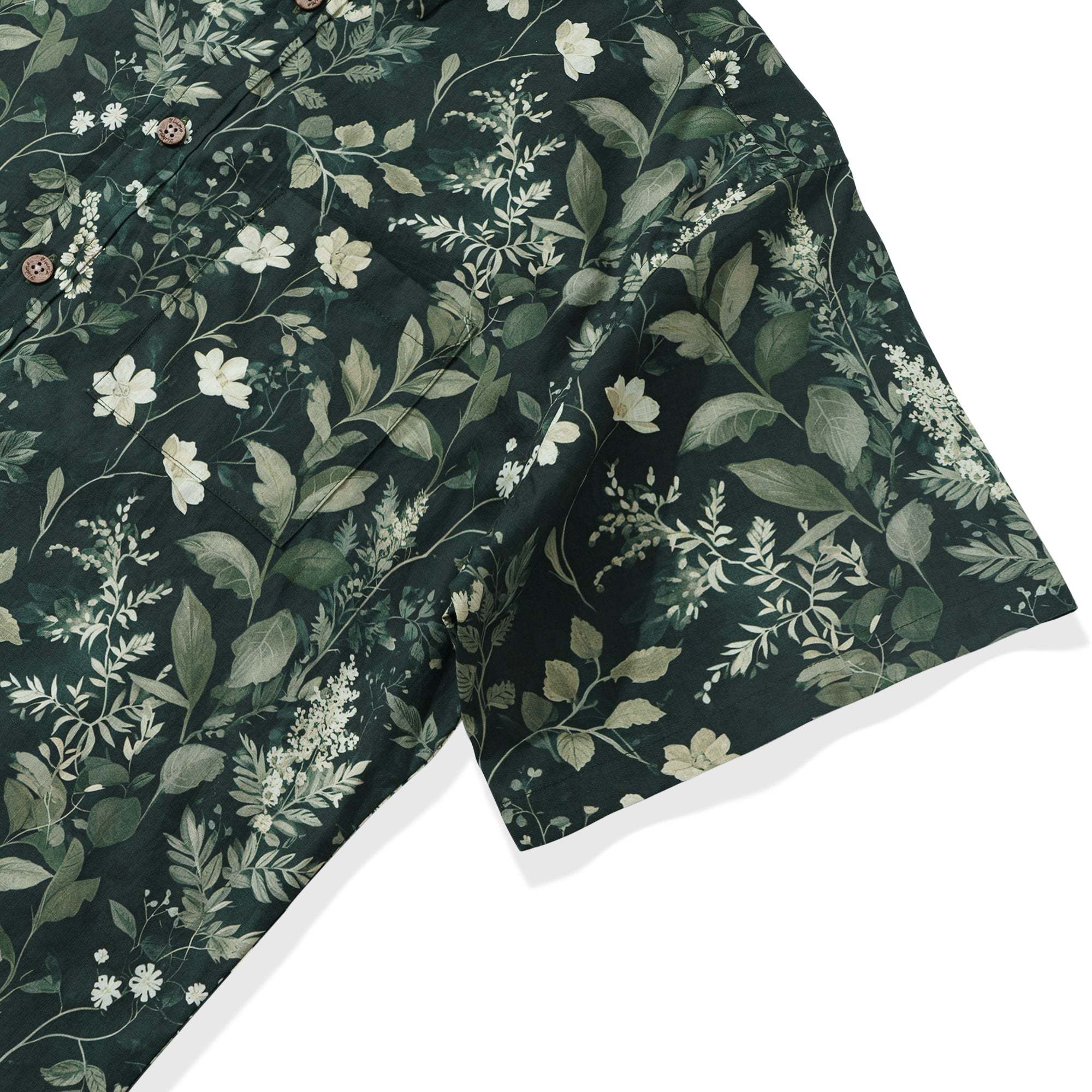 Chemise Hawaïenne Verte des Années 1950 Pour Hommes 100 % Coton À Boutons Courte Manches Tropicale Par Sun