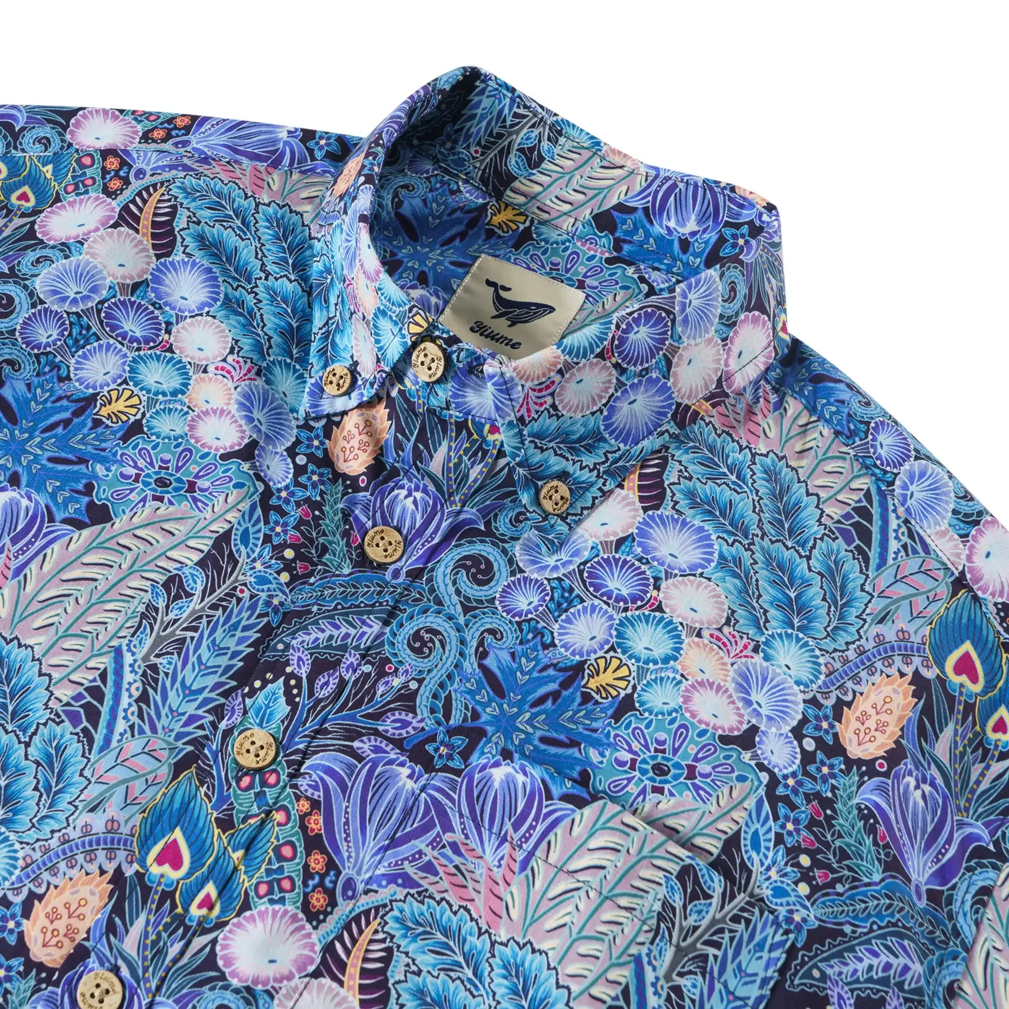 Men's Hawaiian Shirt Floral Pattern Series 2 Print Cotton Button-down Short Sleeve Aloha Shirt By Sun