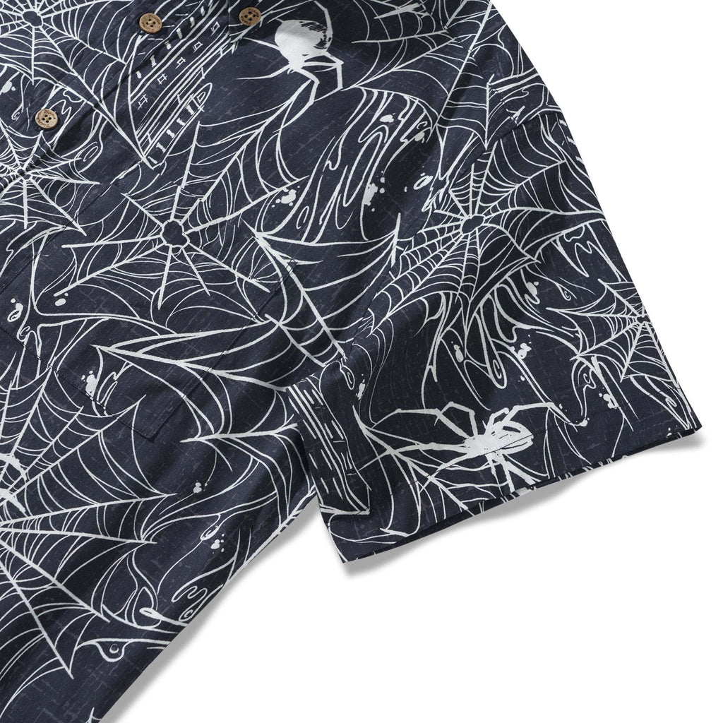 Halloween Gift The Hidden Hunter in the City 100% Cotton Men's Short Sleeve Button-down Shirt Aloha Hawaiian By Sun