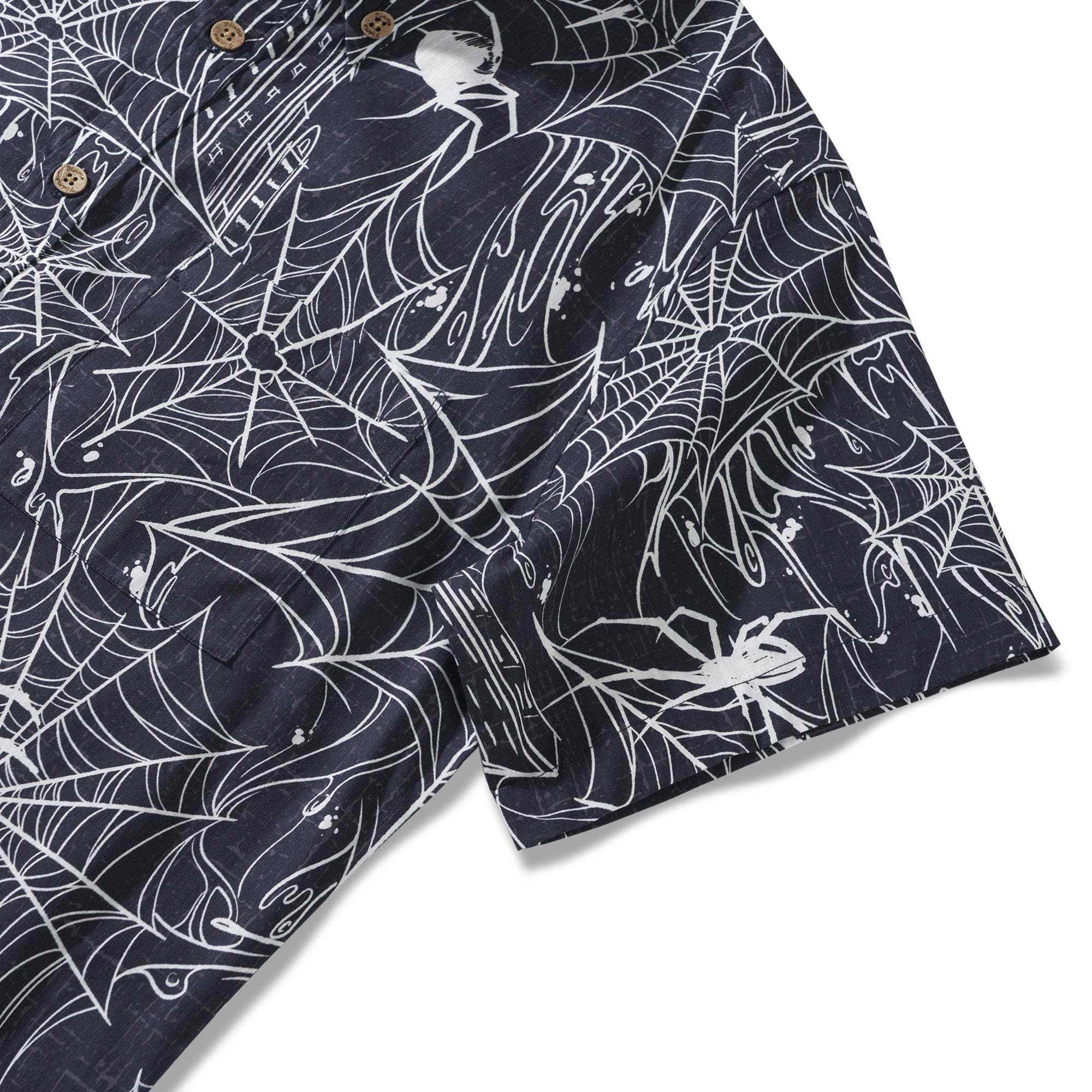 Halloween Gift The Hidden Hunter in the City 100% Cotton Men's Short Sleeve Button-down Shirt Aloha Hawaiian By Sun