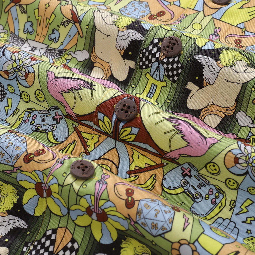Hawaiian Shirt For Men Gemini Shirt Camp Collar Tencel™ The 12 Zodiac Signs By Yakima