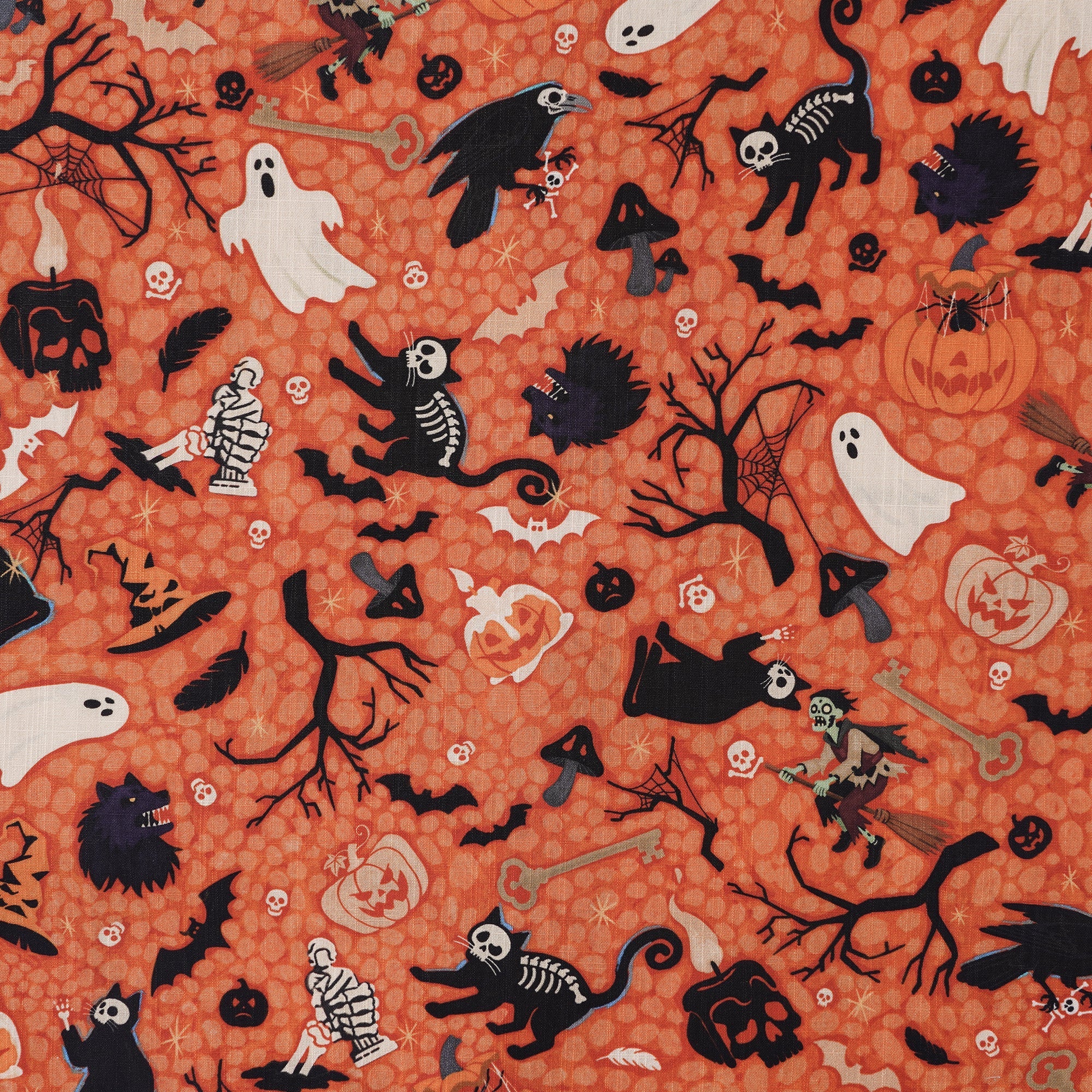 Halloween Gift Hawaiian Shirt For Men Orange Short Sleeve Button-down 100% Cotton Orange Aloha Shirt By Zeke