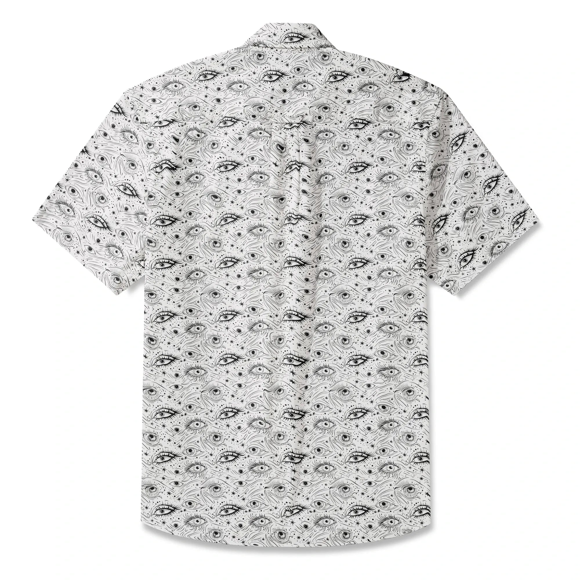 LeosWare® Chemise hawaïenne à manches courtes pour hommes 100 % coton blanche Aloha Starry Gaze Whispers par Ann