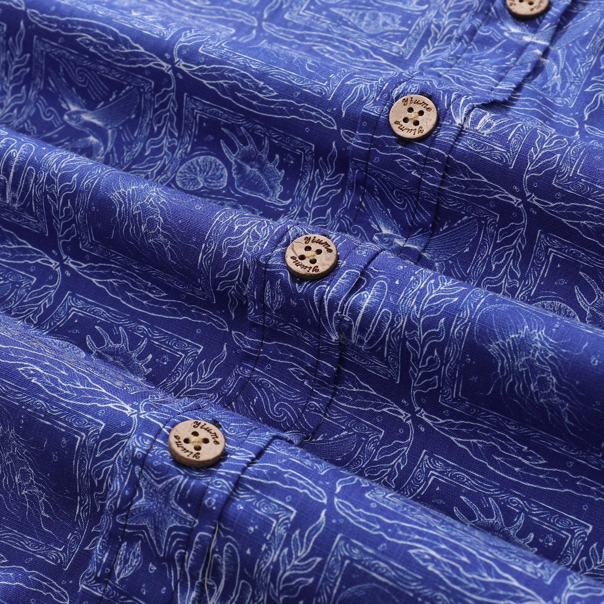 Chemise hawaïenne décontractée Yiume bleue élégante pour hommes, chemise à manches courtes à boutons, chemise abordable par Sun