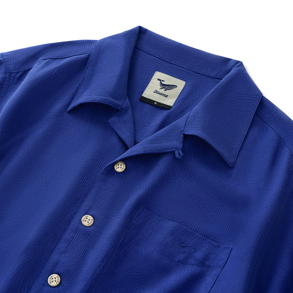 Hawaiian Shirt For Men Silk Jacquard Camp Collar