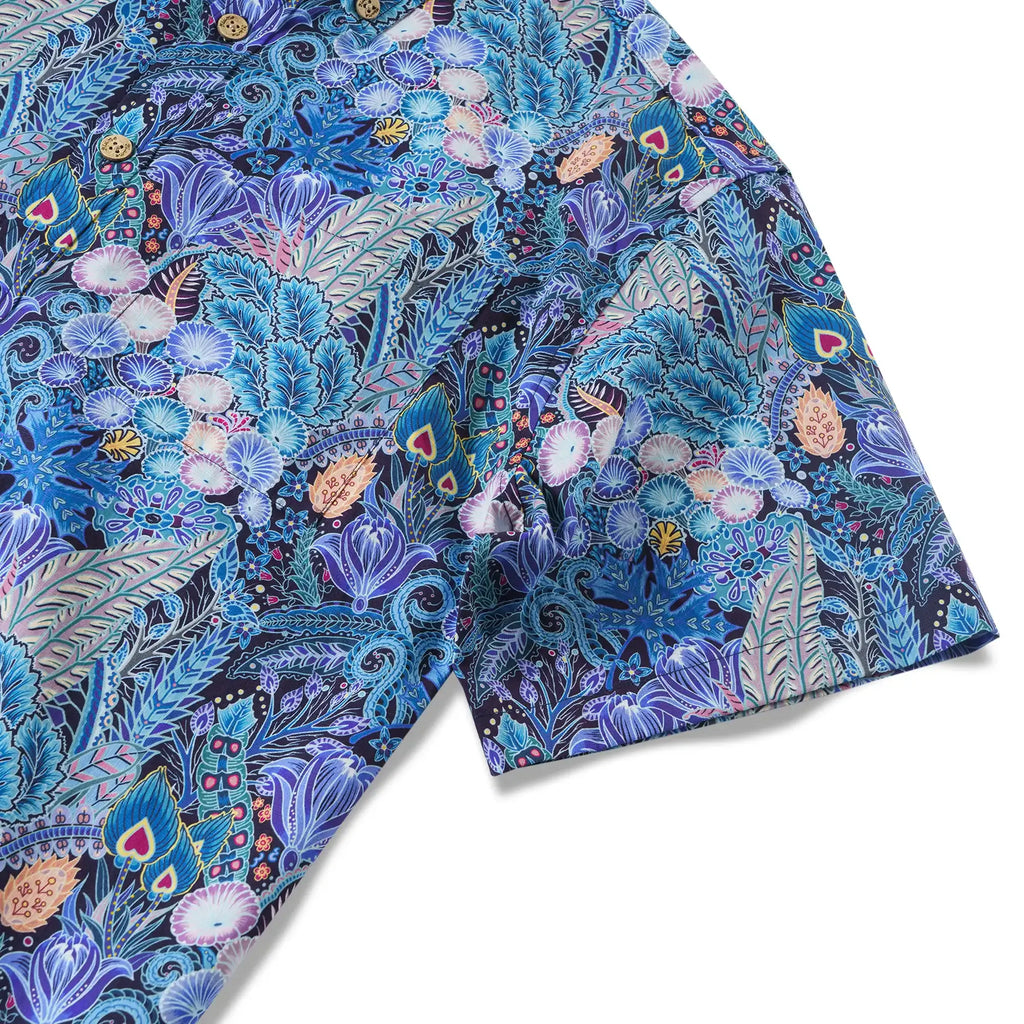 Men's Hawaiian Shirt Floral Pattern Series 2 Print Cotton Button-down Short Sleeve Aloha Shirt By Sun