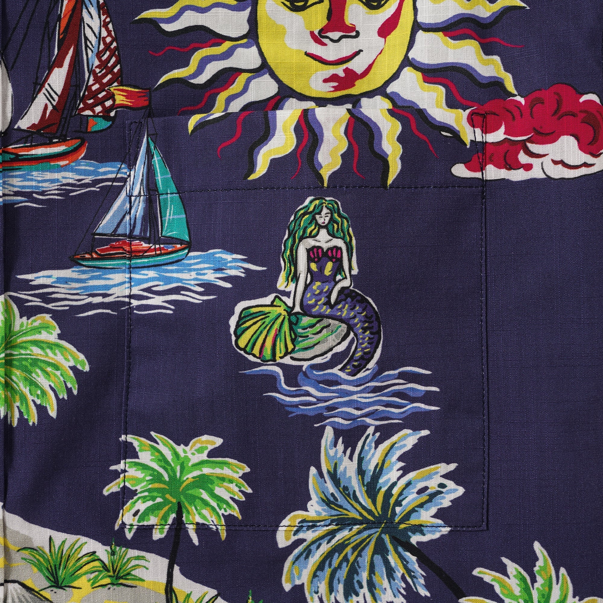 Men's Hawaiian Shirt Short Sleeve Button-down 100% Cotton White Aloha Hawaiian Vibes By Huan huan