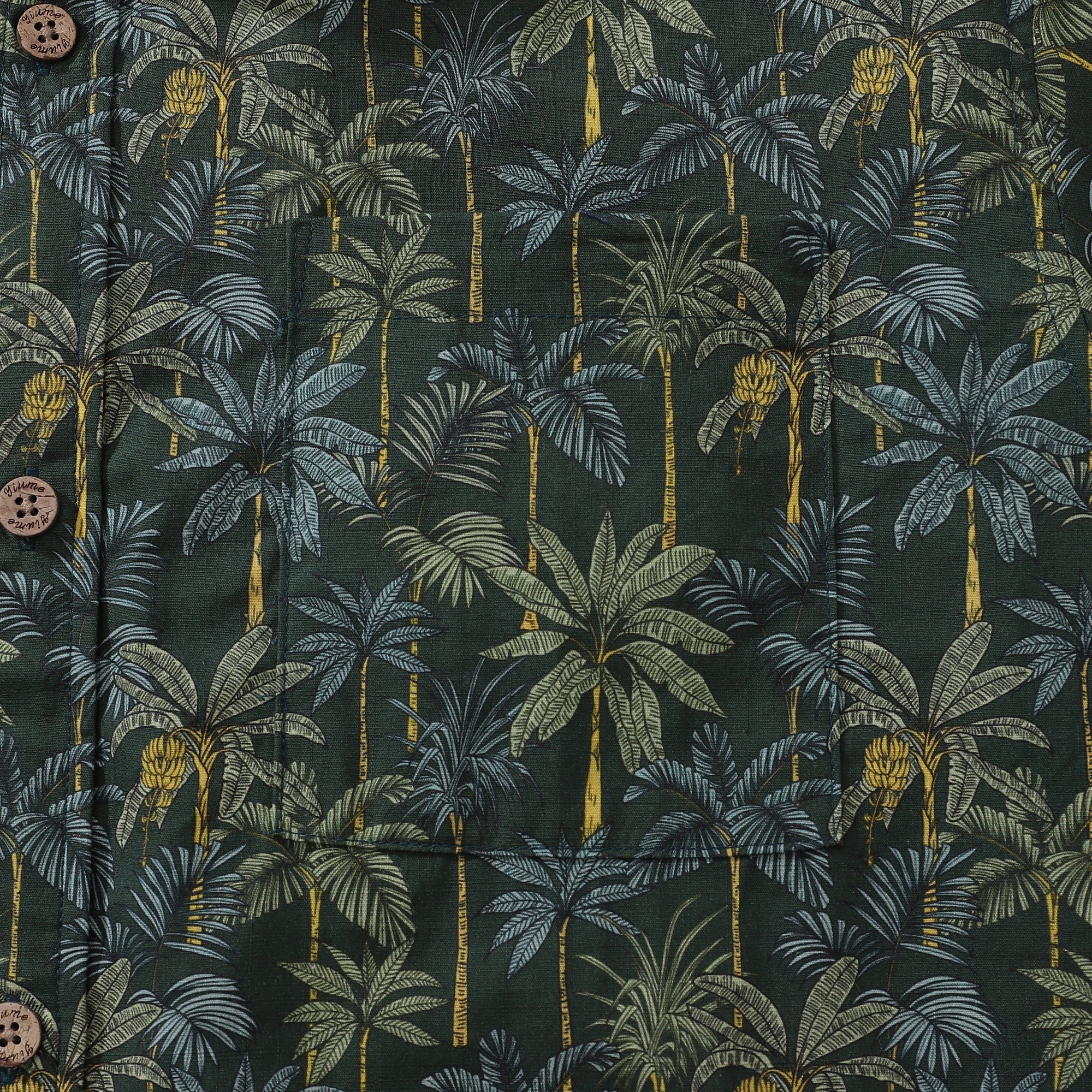 1950s Tropical Hawaiian Shirt For Men Rainforest Print Cotton Button Down Short Sleeve Shirt Tropical Rainforest By Sherry