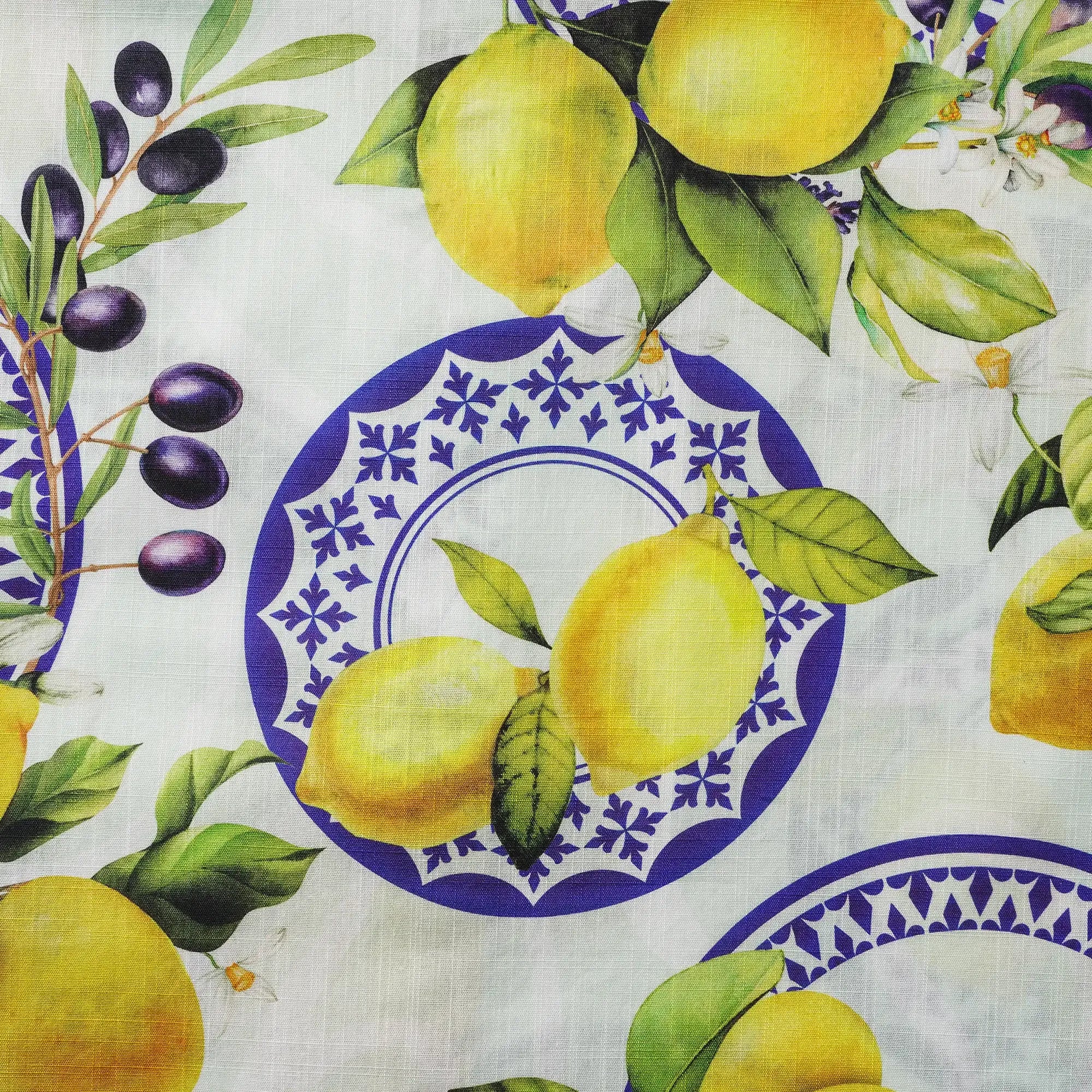 Men's Hawaiian Shirt Short Sleeve Button-down 100% Cotton Yellow Aloha Lemon, Olive, And Lavender Harmony Symphony By Huan huan